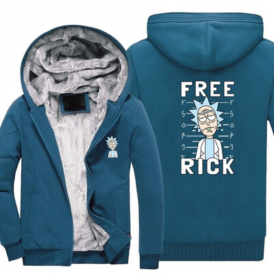 

2018 New USA SIZE Men Winter Autumn Hoodies FREE RICK PEACE AMONG WORLDS Green tongue pattern Fleece Coat Baseball Uniform Sport