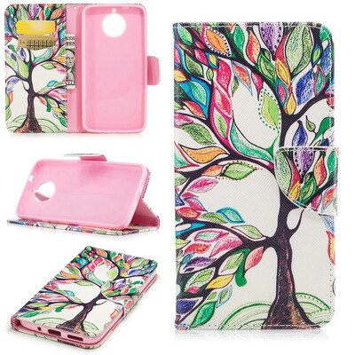 

BEFOSPEY Painting PU LeatherSoft TPU Card Slot Stand Wallet Case For Motorola Moto G5S Plus 55"2017