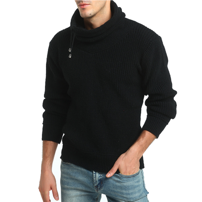 

2018 New Mens Long Sleeve Casual Knitted Sweaters Casual Warm Thickened Coats Male Outerwear Turtleneck Tops