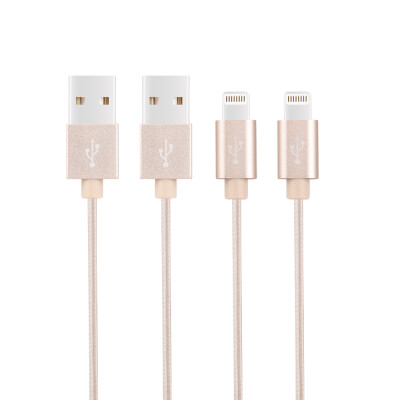 

Lightning iPhone Cable, 2Pack (2x 1M / 3.3FT) Нейлоновая плетеная синхронизация и зарядный шнур для iPhone, iPad, iPod - Tyrant Gold