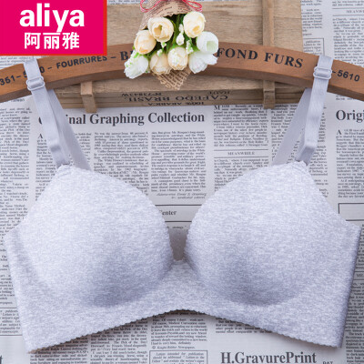 

Aria no steel ring bra thin section breathable girl gathered sexy adjustment type on the side of the side of the underwear small bra ALY20012-12 silver gray 75C34C