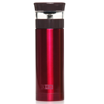 

Green beads lvzhu 380ml double vacuum insulated tea cups edible grade 304 stainless steel material leakproof control tea concentration filter tea cup K1585 bright red