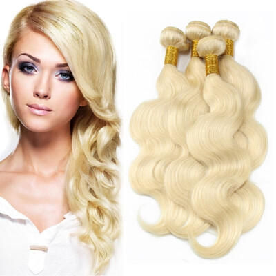 

Nami Hair Pure Color 613 Blonde Brazilian Human Body Wave Hair Extensions 4Pcslot 10"-28" Hair Weave Free Shipping