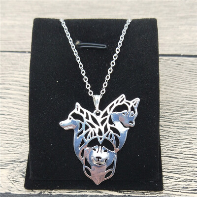 

New Siberian Husky Necklace Trendy Style Siberian Husky Pendant Necklace Women Fashion Pet Jewellery Animal Dog Jewellery