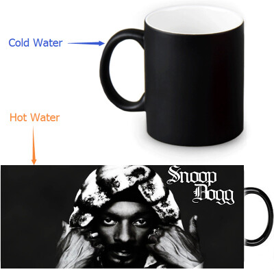 

Snoop Doggy 350мл / 12 унций Heat Reveal Mug Color Change Чашка кофе Чувствительные морфинг-кружки Волшебная чашка для чайных чашек