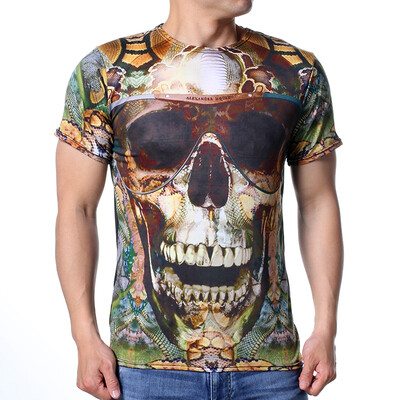 

Mens Fashion Skull Printing Short Sleeve T-shirt