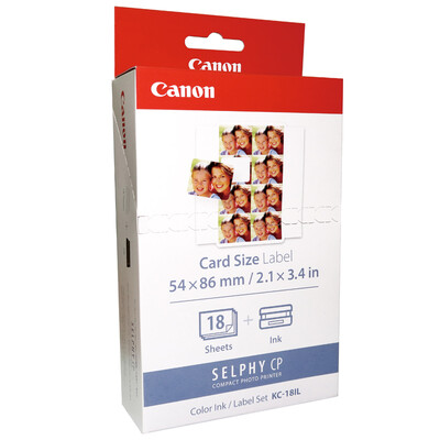 

Canon KC-18IL 3-inch 18-sheet adhesive photo paper only for CP1300CP1200CP910