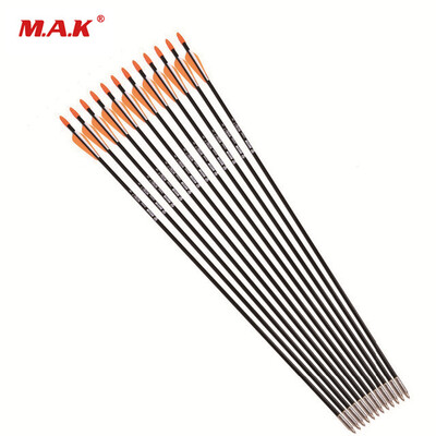 

12 шт / много 31 дюймов позвоночника 700 с оранжевой стрелкой из стекловолокна для стрелки луча стрелы или длинного лука Практика / охота