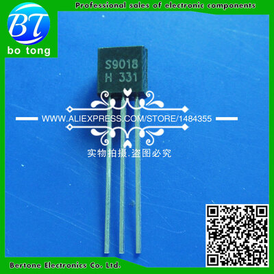

Free shipping 100PCS S9018 S9018H TO-92 0.05A 50ma 30V NPN