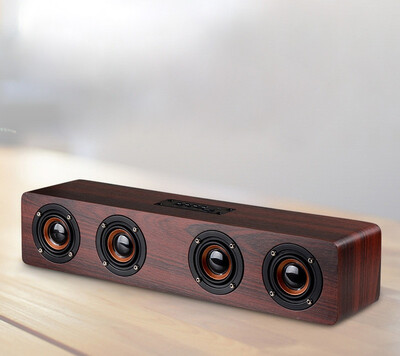 

Wooden Wireless Bluetooth Speaker Sound Blaster TV Computer Stereo Subwoofer Mobile Bluetooth Support Card Radio Call Function