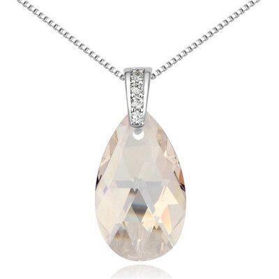 

Austrian Crystal Water Drop Necklaces Women High Quality Pendant Rhinestone Fashion Jewelry 27277