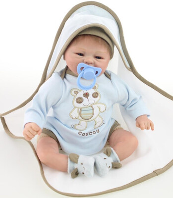 

Baby gifts 18Inches 45CM Lifelike Real Soft Silicone Baby Reborn Doll Girls Boys Lovely Gifts 14 Newborn Babies Doll