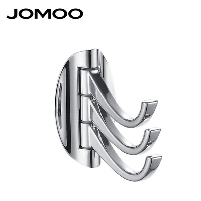 

JOMOO Robe Hook цинковый сплав настенный крюк Современная ванная комната Revolve Полотенцесушитель Ткань Пальто Крючки Хром Три уровня Аксессуары для ванной комнаты