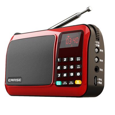

Arista EARISE T33 Radio MP3 Card Speaker Portable Mini Music Player Emergent Old Audio Square Dance Old Walkman China Red