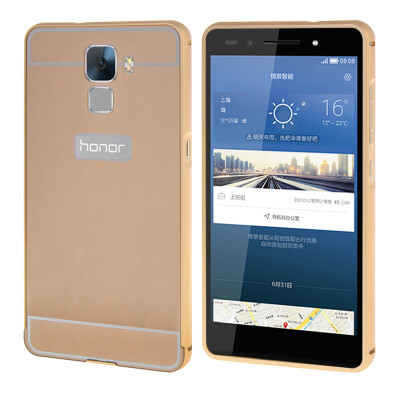 

MOONCASE Case for Huawei Honor 7 Bumper Frame Hard 2 in 1 Cover Gold