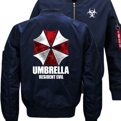 

Resident Evil umbrella Bomber Flight Flying Jacket Winter thicken Warm Zipper Men Jackets Anime Mens Casual Coat