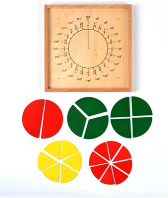 

New Wooden Baby Toy Montessori Curriculum Math Fraction Division Teaching Aids Wood Board Education Preschool Kid