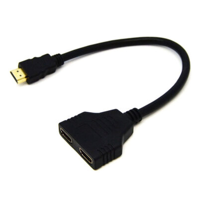 

Отель хуаюань 30см HDMI мужчин и 2 HDMI Женский Splitter кабель адаптера 1 В 2 из