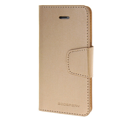 

MOONCASE Case for iPhone 5G / 5S PU Leather Flip Wallet Card Slot Stand Back Cover Gold