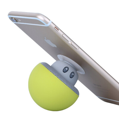

Cartoon Mushroom Head Mini Bluetooth Stereo Built-in Microphone Hands-free Wireless Portable Sucker Mobile Phone stand Mini Speake