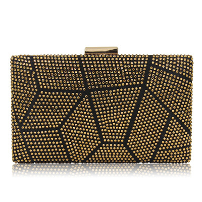 

Milisente New Design Women Evening Bags Two Side Crystal Party Bag Hot-fix Clutch Charmeuse Wedding Purse