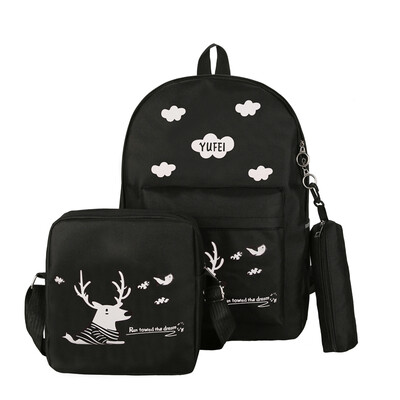 

Backpack Girls Schoolbags Canvas Graffiti Backpacks Bag Dots Print Travel Student Bags