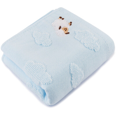 

Sanli cotton plain color flawless cartoon towel single loaded 25×50cm children wash face towel