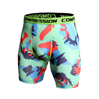 

3D Camo Compression Shorts Men 2018 Short Pants MMA High Elastic Skinny Leggings Bodybuilding Tights Men Fitness Sweat shorts