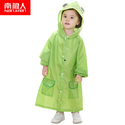 

Antarctic childrens raincoat boys&girls cartoon primary school poncho green frog  recommended height 120-140cm