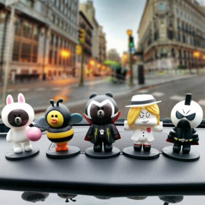 

LINE TOWN Brown bear Cony rabbit Преображенский кукольный автомобиль украшения милые творческие украшения интерьера (5 шт / много)