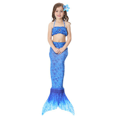 

Children Little Mermaid Tail Costume Ariel Bikini Summer Swimsuit Evening Dress child girl bikini Bathing Suit Beach Swim Wear