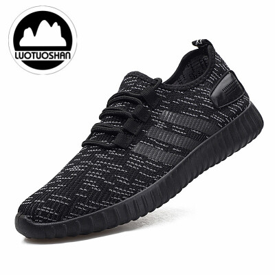 

popular Mens casual fashion Net surface Super light non-slip Sports shoes Running shoes lace-up Flat shoes Students shoes sneake