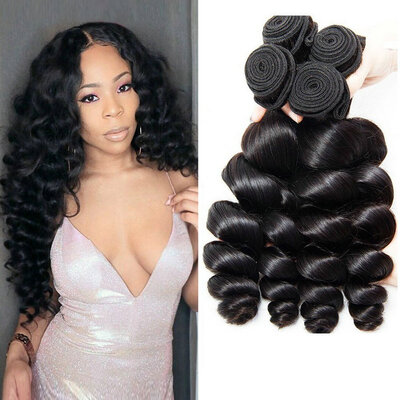 

YAVIDA Hair Malaysian Virgin Hair Loose Wave 4 Bundles Malaysian Loose Wavy Human Hair Weave bundles Malaysian Hair Extension
