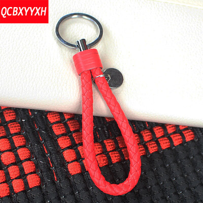 

New Arrival cBraided Leather Rope Handmade Waven Keychain Zinc Alloy Key Chain Car Key Ring