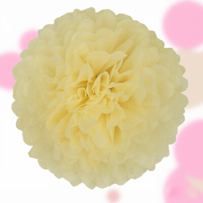 

6inch 1piece pompon Tissue Paper Pom Poms Flower Balls for wedding room Decoration Party Supplies diy craft paper flower