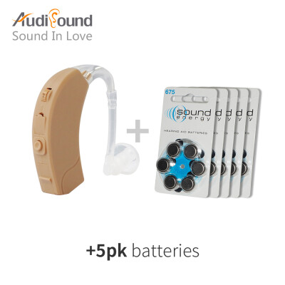 

Audisound 2018 New Hearing Aid D101-5 Цифровой слуховой аппарат Усилитель слуха для ухода за ухами 30PCS / 5 CARD A675 Аккумулятор