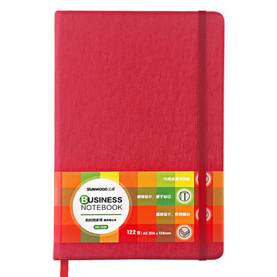 

San Wood SUNWOOD Plato series eight color business leather notebook notepad black 1320 office stationery