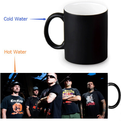 

Five Finger Death Punch 350ml/12oz Heat Reveal Mug Color Change Coffee Cup Sensitive Morphing Mugs Magic Mug Milk Tea Cups