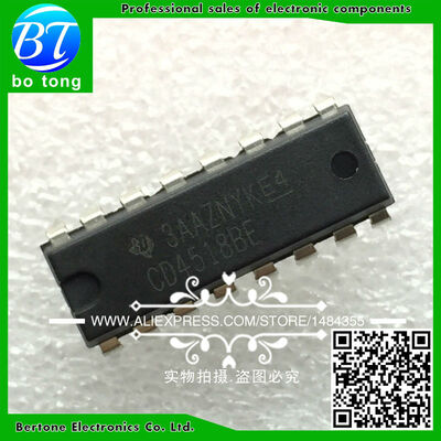 

10pcs CD4518BE CD4518 4518 DIP-16 IC free shipping
