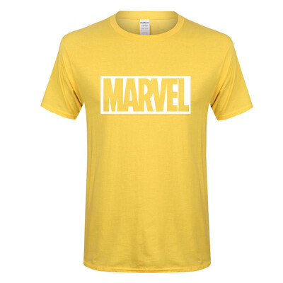 

2018 new summer mens cotton MARVEL short-sleeved t-shirt mens trend casual loose sports mens clothing