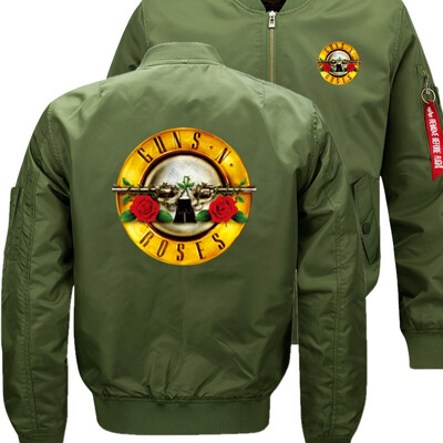 

guns n roses New Dropshipping New Bomber Jacket Flying Jacket Winter thicken Warm Zipper Men Jackets Anime Mens Casual Coat