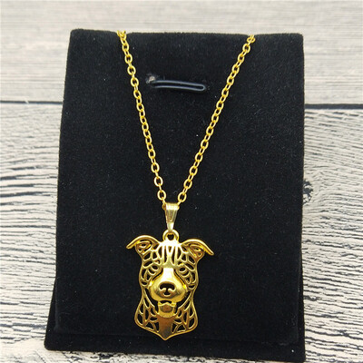 

New Pit Bull Necklace Trendy Style American Pit Bull Terrier Pendant Necklace Women Fashion Pet Jewellery Animal Dog Jewellery