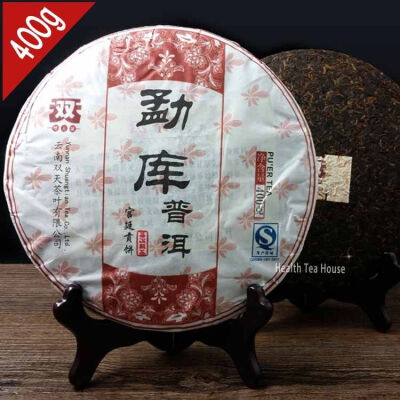 

2014 Year Shu Puer Tea Shuang Tian Mengku Pu erh Cake Ripe Puer Imported-China Cha Sweet Yunnan Big leaves 400g PC40 Aged puerh