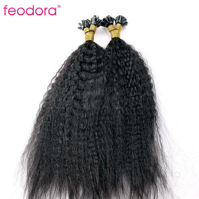 

Prebonded Remy Hair Extensions Kinky Straight I U Flat Tip Prebonded Hair Extension 1g Indian Human Hair 100g Top Quality Sale