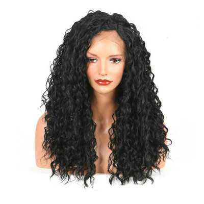 

African Human Hair Lace Front wig Curl Wave Wigs For Black Women