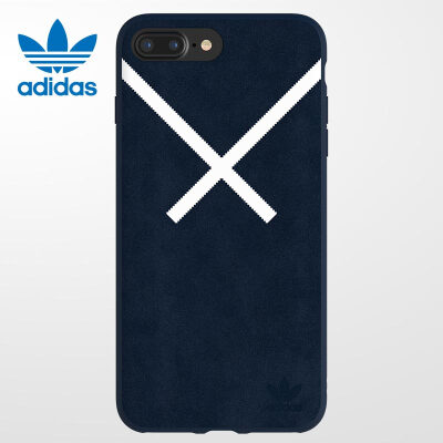 

Adidas iPhone8\7Plus Mobile Shell New Imitation Deerskin Cashmere Apple 8\7Plus Male Silicone All-inclusive Simple Anti-slip Fall Protection Cover Blue