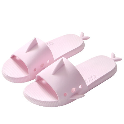 

Lovers couple bathroom fish mouth slippers cute home floor sandals pink 4041 LJ2061