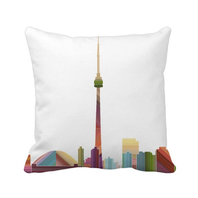 

Canada Landmark&City Watercolor Square Throw Pillow Insert Cushion Cover Home Sofa Decor Gift
