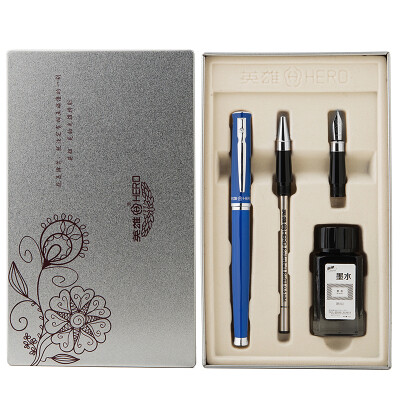 

Hero HERO 2062 Blue Edge Series Double Pen Fountain Pen Ball Pen Ink Gift Box Gift Set