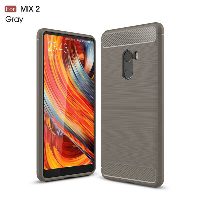 

For Xiaomi MIX2 Carbon Fiber Phone Cases Soft Anti-Knock Cover For Xiaomi MIX2 case